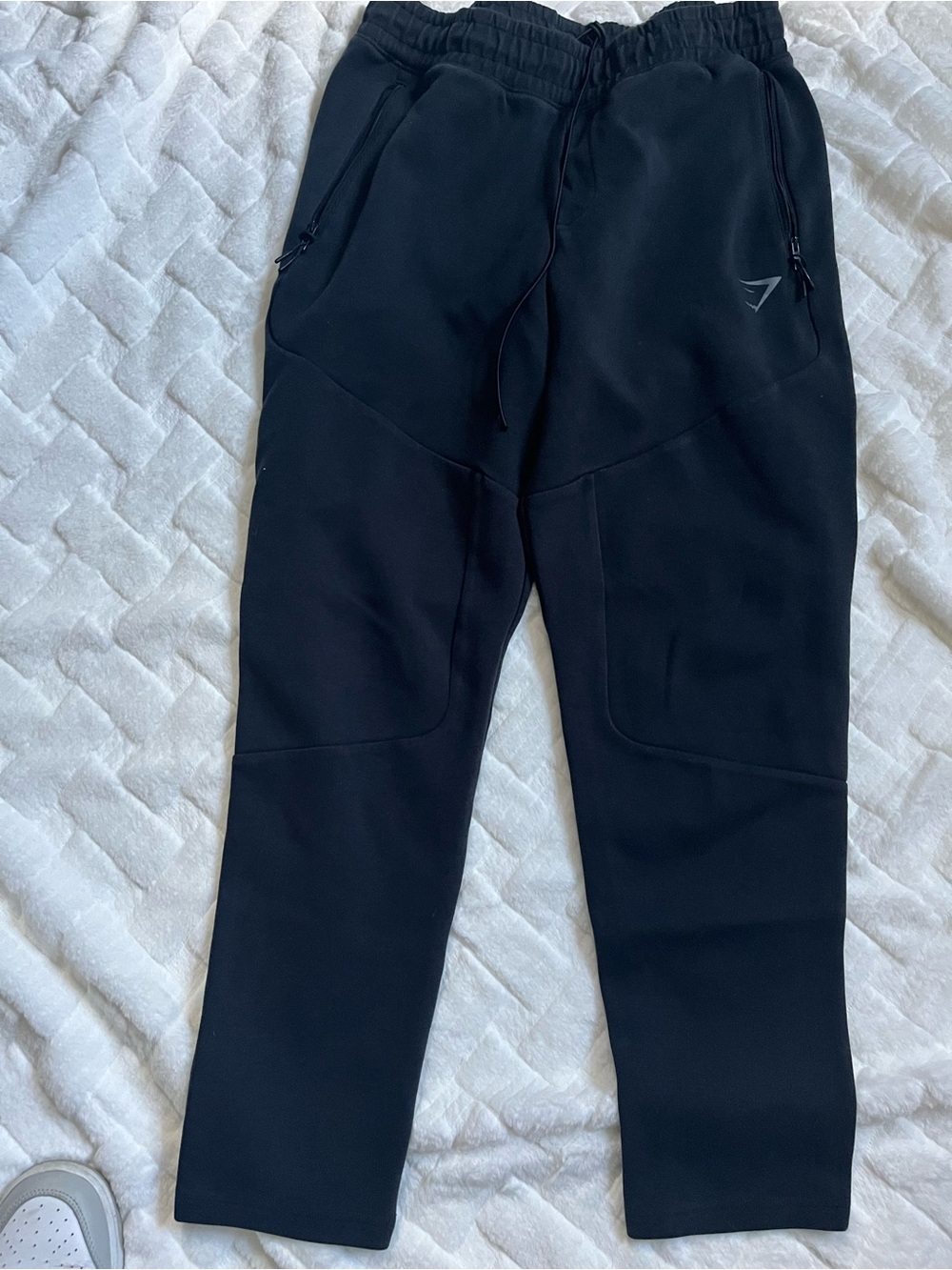 Gymshark Women's Black Athletic Joggers with Zipper Pockets